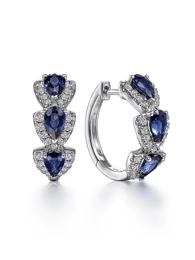 Styli Pear Shaped Hoop Earrings - Image 2