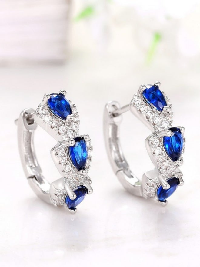 Styli Pear Shaped Hoop Earrings - Image 4