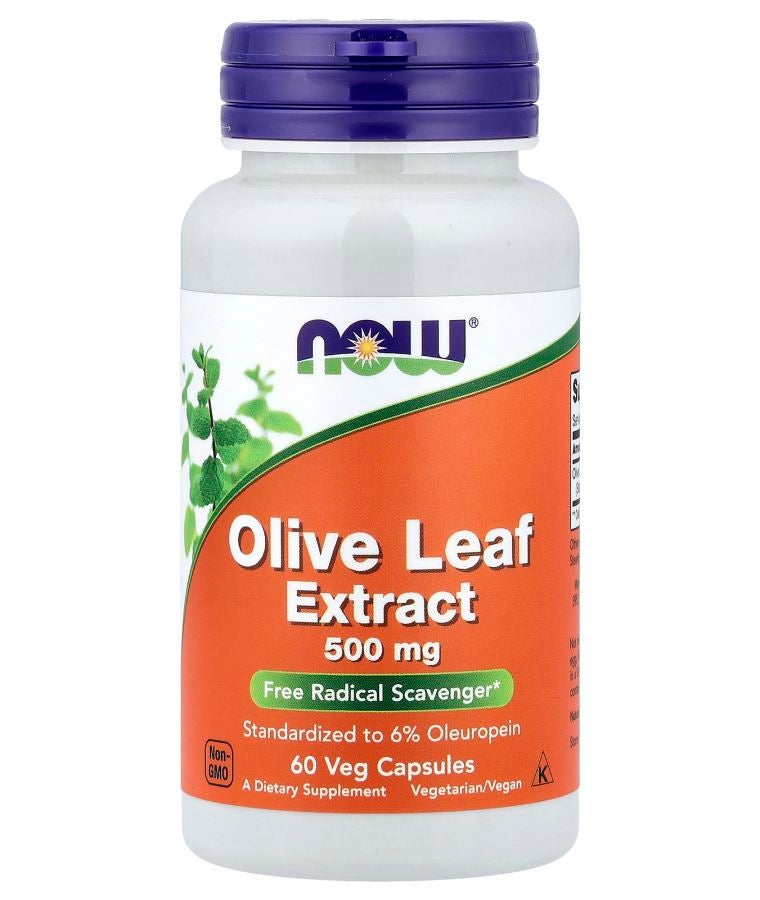 now Olive Leaf Extract 500 mg 60 Veg Capsules