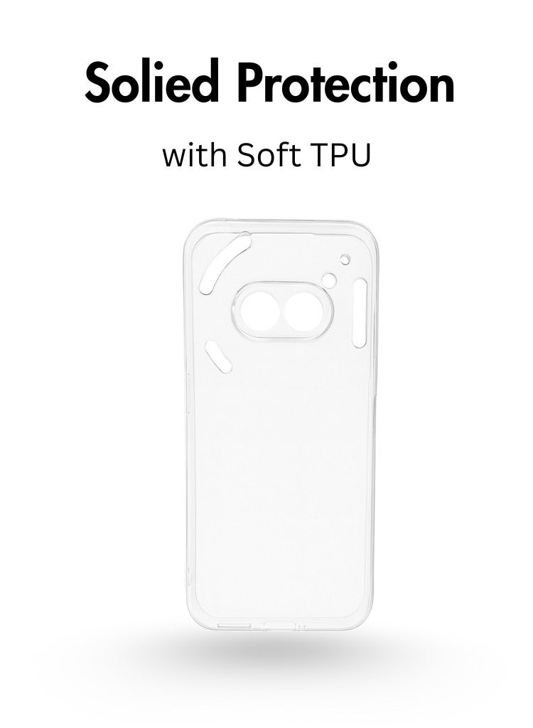 عبوة 3 في 1 لهاتف NOTHING 2A، تتضمن 2 واقي شاشة مع حافظة مقاومة للصدمات فائقة الشفافية. واقي شاشة للحافة إلى الحافة، حماية 360 درجة، غطاء خلفي وواقي شاشة لهاتف NOTHING 2A. - Image 2