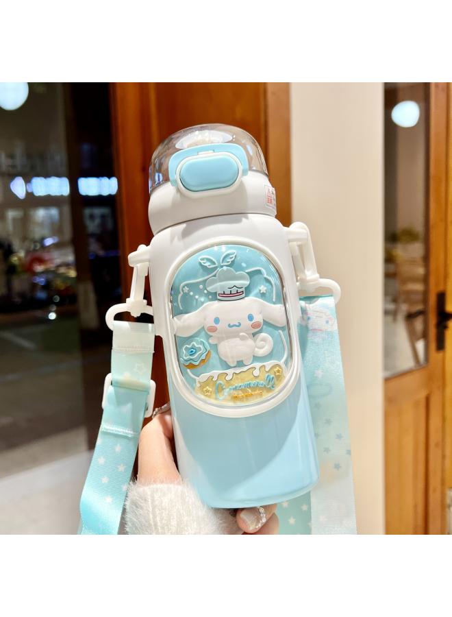 Sanrio Coolomi Children's Thermos Cup Primary School Student Water Cup School Special Girl Straw Kettle New 