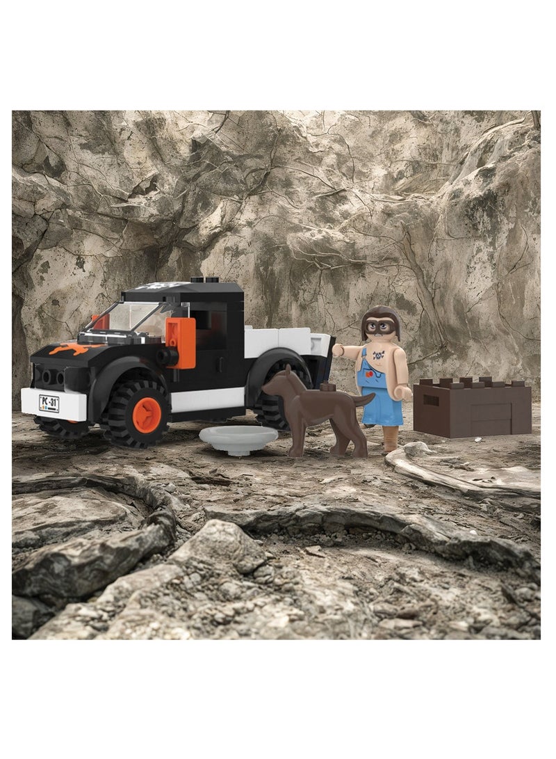 Playtive Pickup Building Set , 77 Piece Off Road Truck with Working Tailgate and Driver Mini Figure , Compatible with All Standard Building Bricks , Ideal for Kids Age 5+  Promotes Creativity, Motor Skills & STEM Learning , TÜV Rheinland Certified toy - Image 3