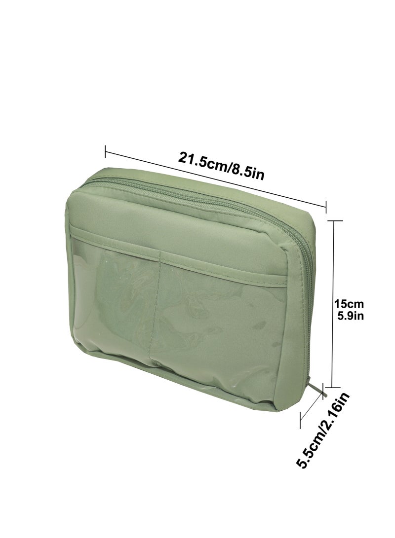 Big Capacity Pencil Pen Case, Pen Case Office College School Large Storage High Capacity Bag Pouch Holder Box Organizer Light, Fashionable pencil case for boys and girls (Green) - Image 2