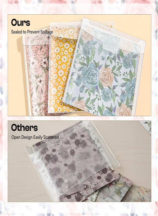 Csyidio 50 PCS 12 x 12 Paper Storage Organizer, Scrapbook Paper Storage with 72 PCS Sticky Tabs, Holding Scrapbooking, Cardstock, Vinyl, Photo, File for CraftRoom - Image 4