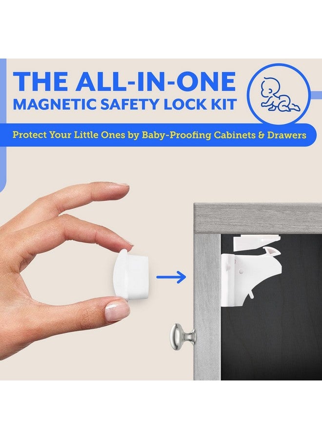Eco-Baby 6 Pack Magnetic Cabinet Locks for Babies (with 2 Keys), Eco Baby Magnetic Baby Proofing Cabinet Locks, Child Locks for Cabinets Drawers Doors for Back to School, Easy Installation No Tools Required - Image 1