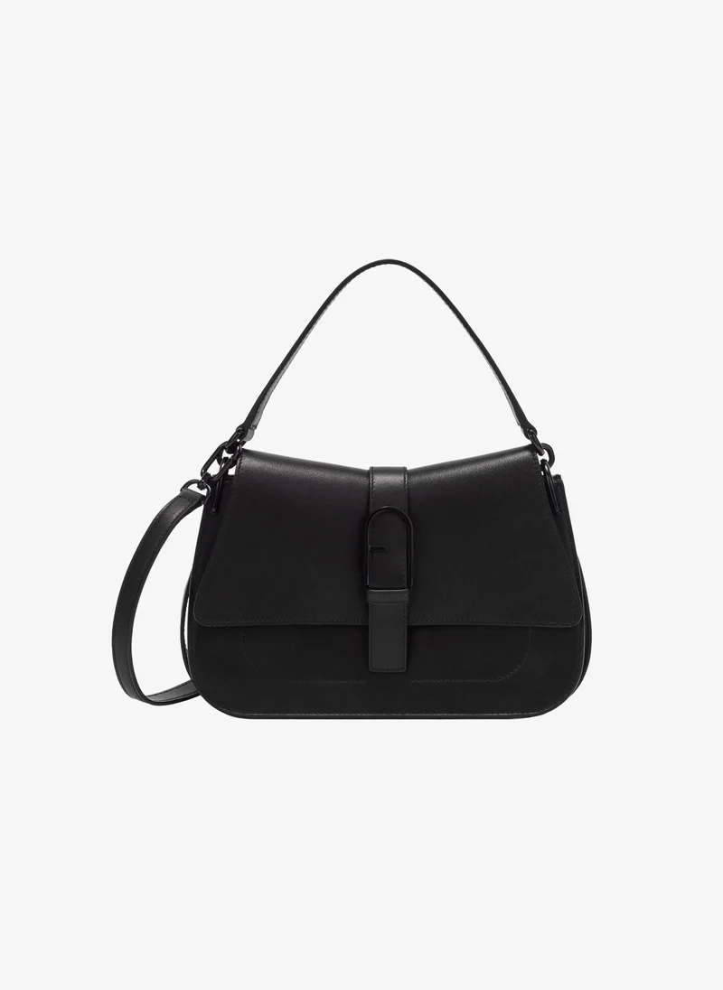 Furla Flow Black Top Handle Bag - Medium
