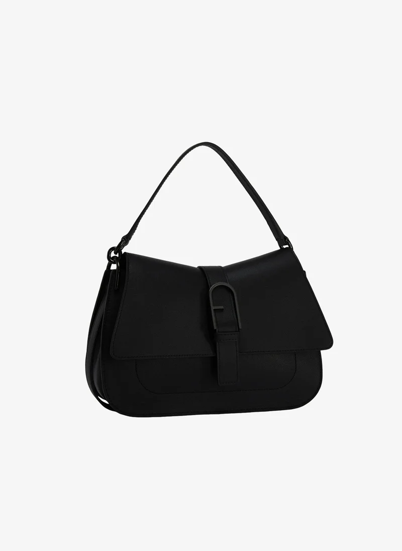 Furla Flow Black Top Handle Bag - Medium