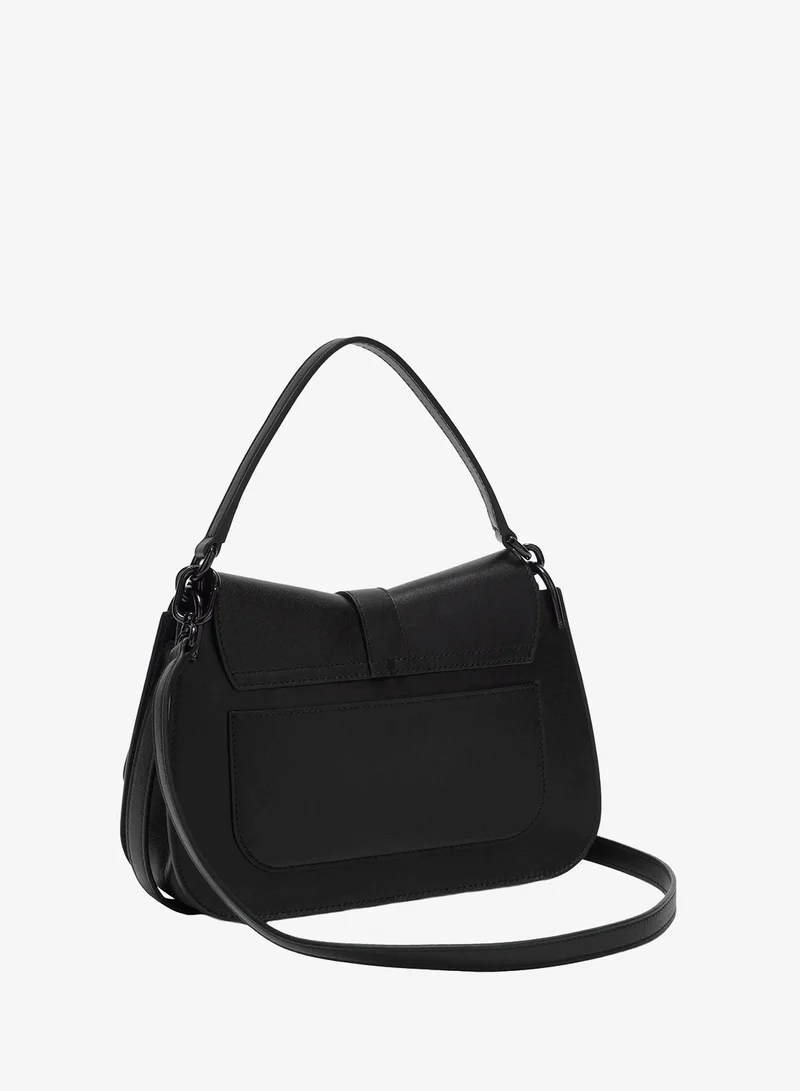 Furla Black Flow Black Top Handle Bag - Medium for Women | Best Price UAE