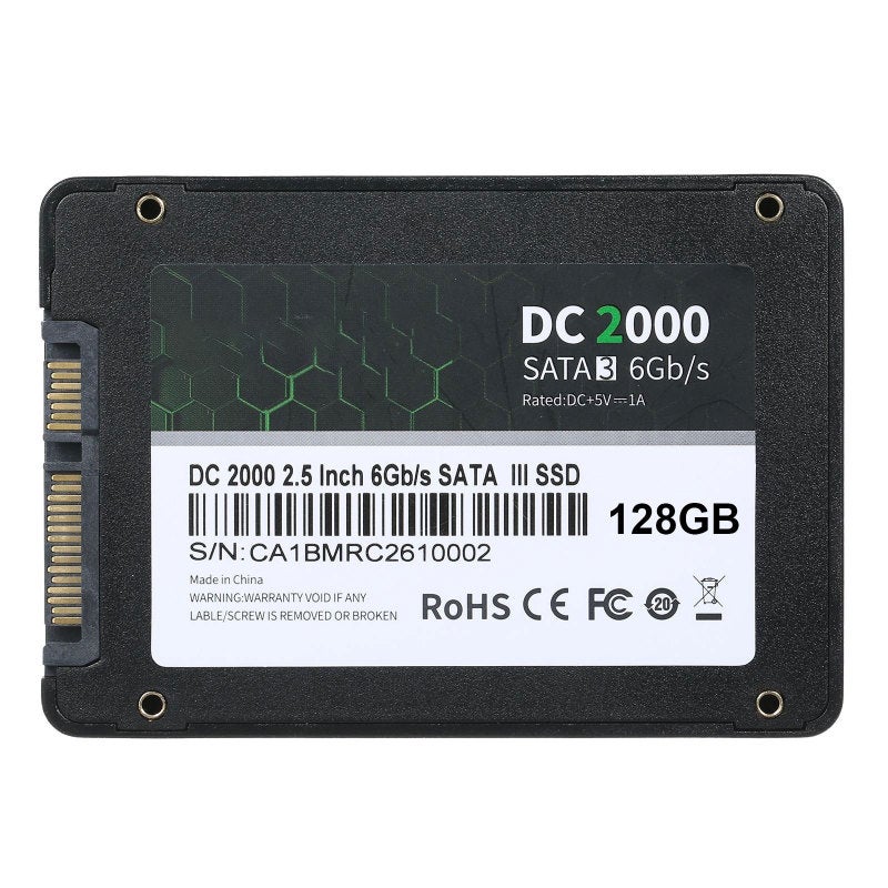 DC2000 128GB 2.5 inch SSD Internal Solid State Drive SATA III Interface Fast Read&Wirte Speed for PC Laptop - Image 1