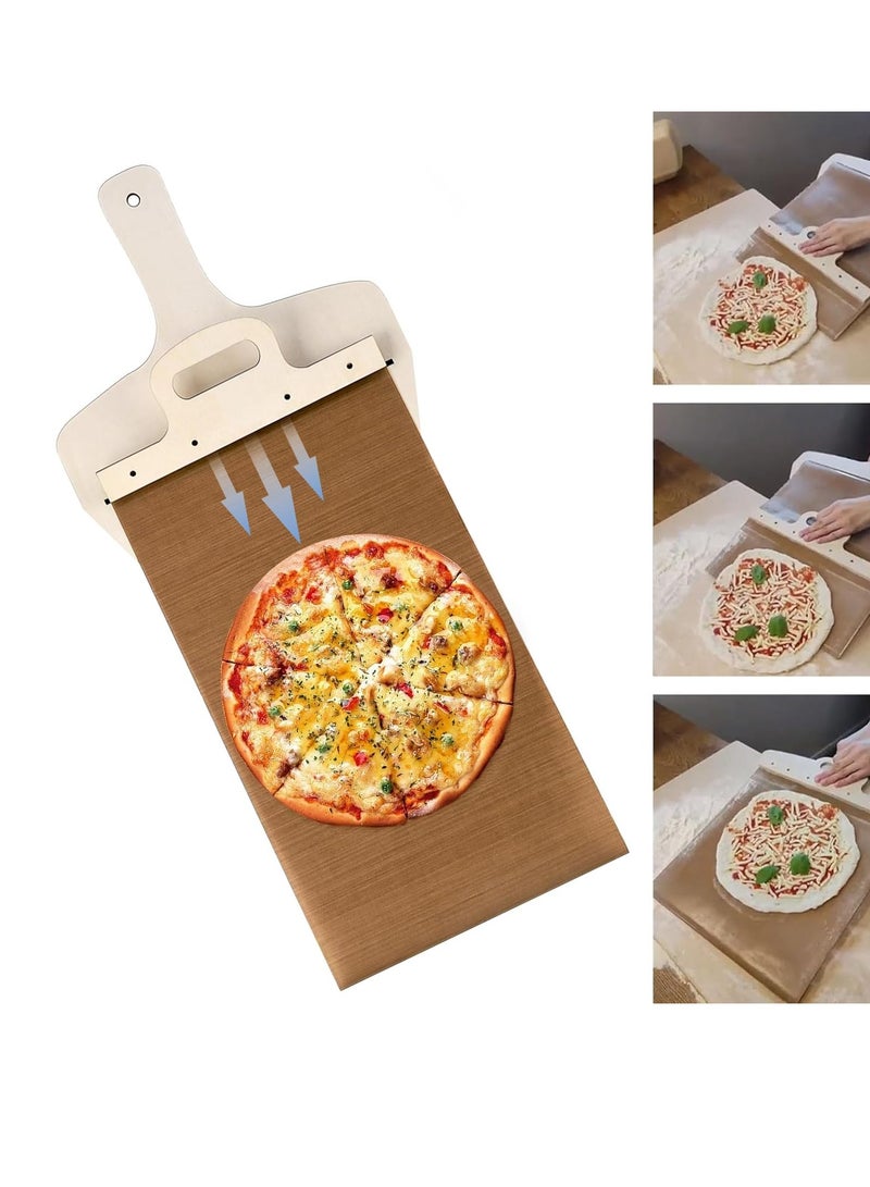 "Pala Pizza Scorrevole: The Ultimate Sliding Pizza Peel for Perfect Pizza Transfers! Non-Stick, Dishwasher Safe, Essential Accessory for Pizza Ovens  - Image 1