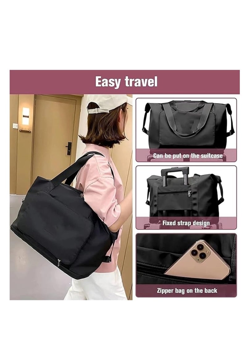 Cool Baby COOLBABY Upgraded Large Capacity Foldable Duffel Bag, Collapsible Travel Bag, Portable Travel Bag, Lightweight, Waterproof, Oxford Cloth for Sports, Gym, Vacation  - Image 2