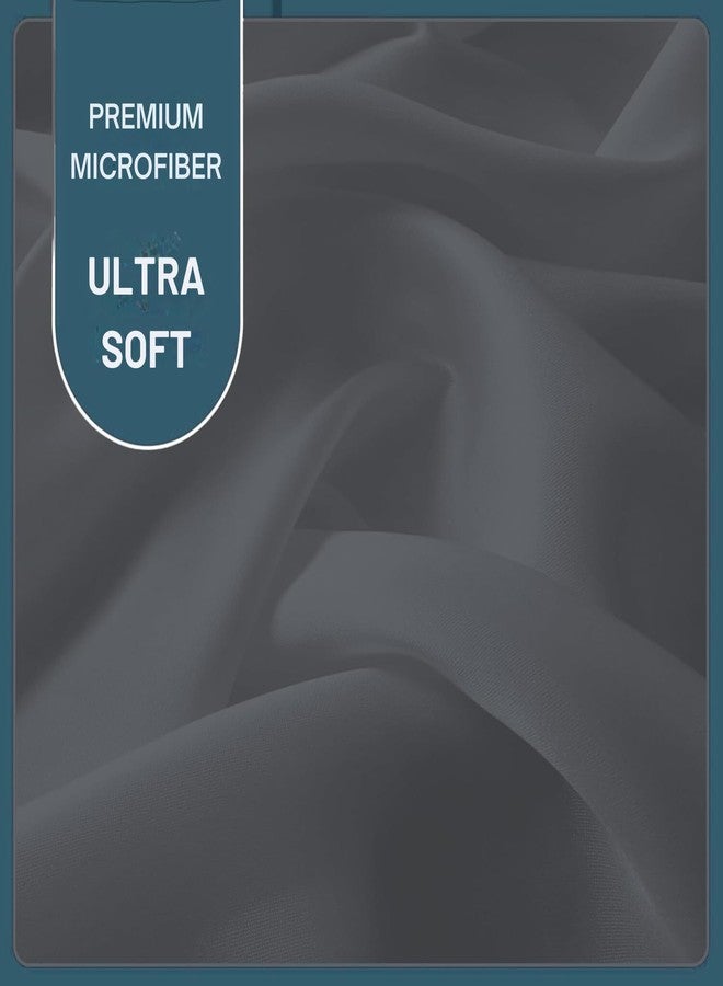 Micropuff Standard Size Pillow Cases Open Enclosure - 2 Pack - Soft and Breathable Hypoallergenic Pillow Cover. Pillowcase Protects Against Stains, Spills, and Perspiration. (Dark Grey; 20x30) - Image 4