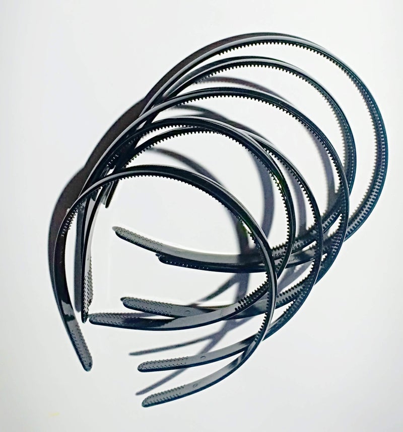 Drishti Plastic Hair Bands for Girls - Pack of 6 (Black) - Image 4