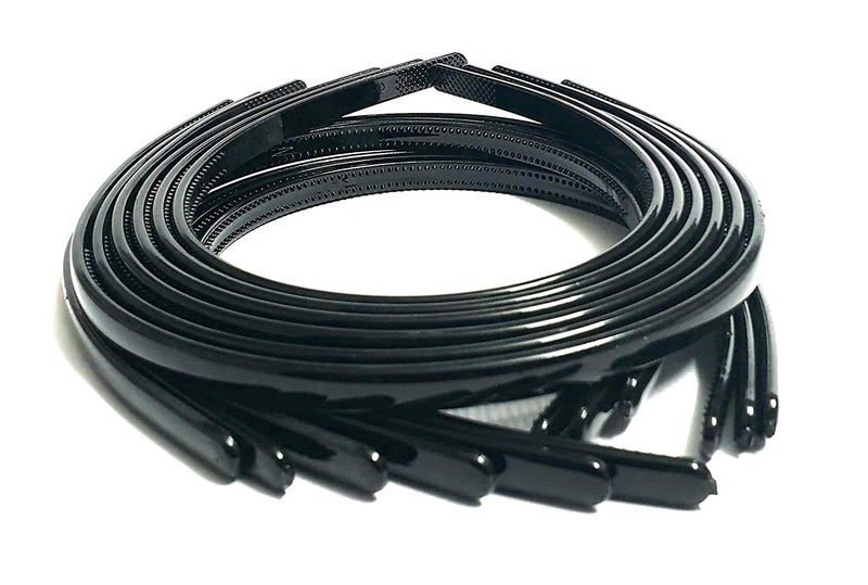 Drishti Plastic Hair Bands for Girls - Pack of 6 (Black) - Image 3