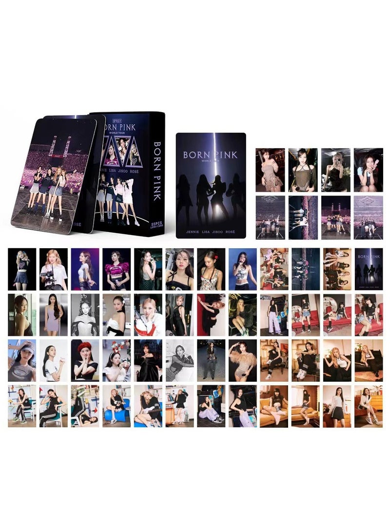 NIBEMINENT 55 Pcs Kpop BLACKPINK BORN PINK Lomo Cards Card For Fans Collection Gifts - Image 1