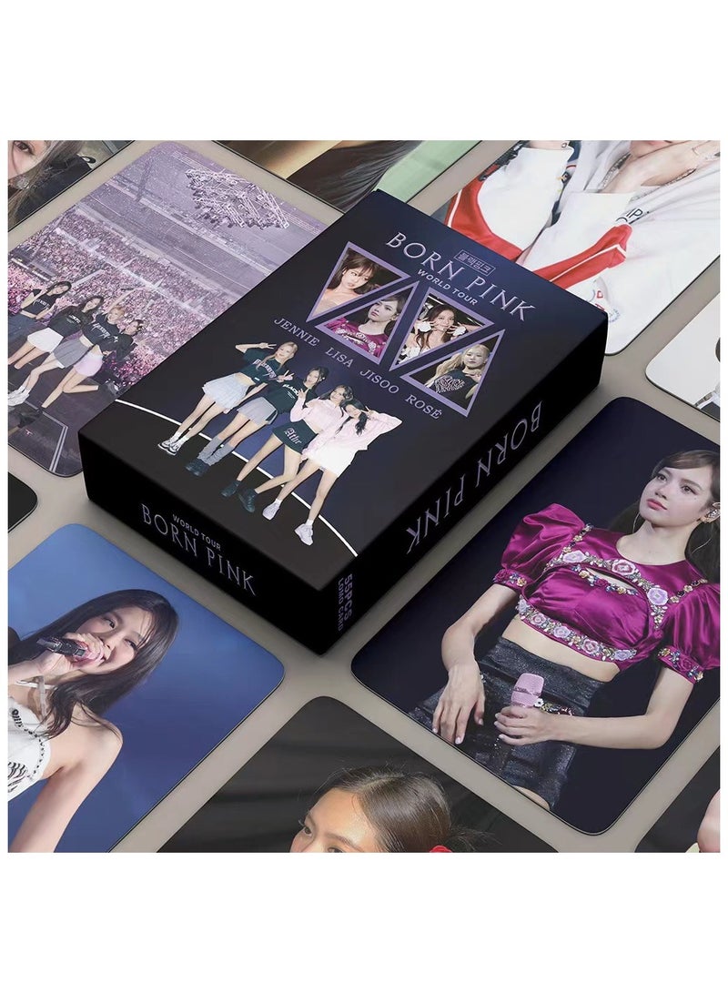 NIBEMINENT 55 Pcs Kpop BLACKPINK BORN PINK Lomo Cards Card For Fans Collection Gifts - Image 2
