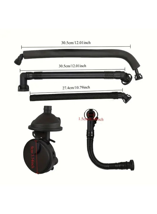 Set Of 5 Pcs Oil Water Separator Crankcase Exhaust Waste Valve - Image 2