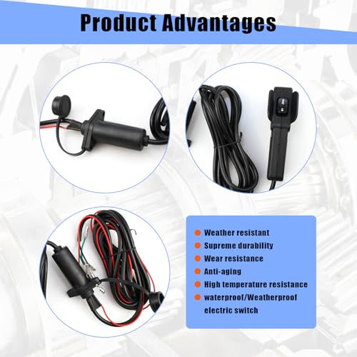 ANP PUAUTO 12V Winch Corded Hand Controller Remote Control Kit for ATV UTV Winch with Ergonomic Grip and Control Socket Assembly - Image 4