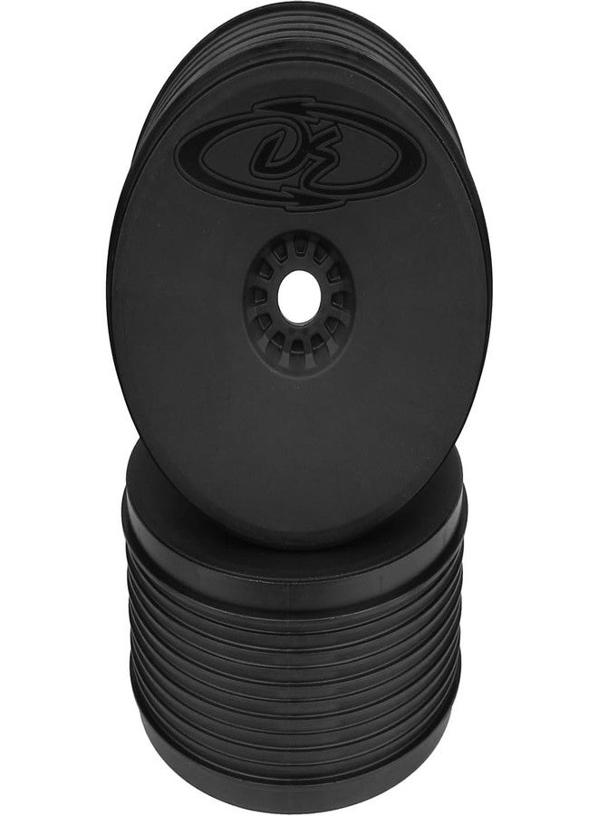 DE Racing Speedline Plus Truggy Wheels- 1/8 Truggy/Black/4pcs PT48B