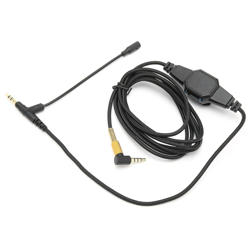 Boom Mic Cable Headset Audio Cord, 3.5mm Headphone Cable with Microphone and Volume Control, Detachable Boom Mic for V - Moda MSR7 H6, Enhanced Noise Reduction for Gaming Communica - Image 2