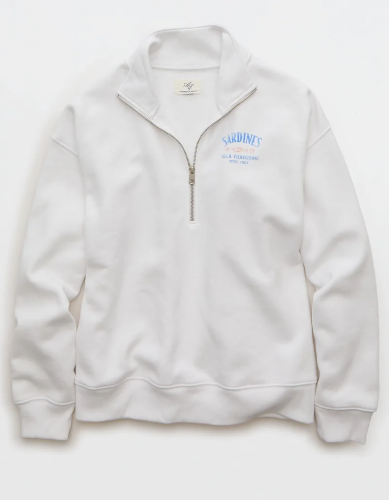 American Eagle  AE Everyday Luxe Quarter-Zip Sweatshirt for Women | Best Price UAE