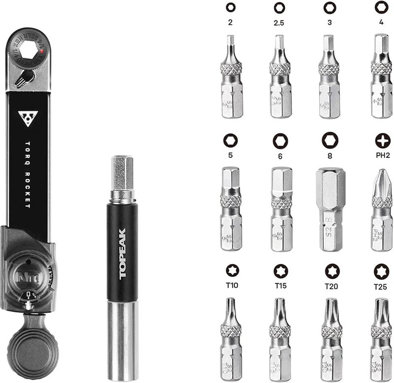Topeak Torq Rocket Mini Ex, Compact, easy to use Compact Cycle 2-10Nm Torque Wrench Set including Allen and Torx bits and Case - Image 3