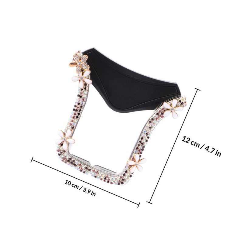 Purple Rhinestone Car Phone Holder Vent Mount U Shaped Balanced Bracket - Image 3
