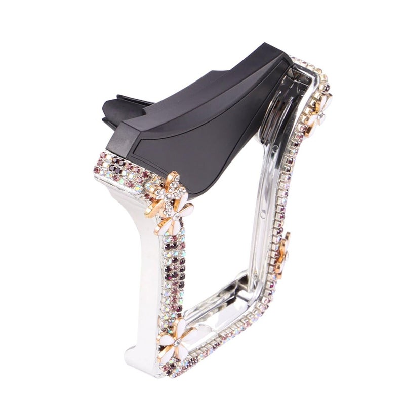 Purple Rhinestone Car Phone Holder Vent Mount U Shaped Balanced Bracket - Image 2