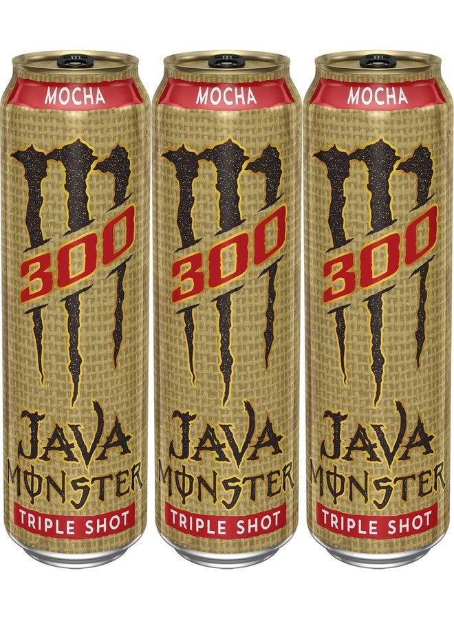 Monster Java 300 Triple Shot Mocha Coffee Drink (Pack Of 3) - 443ml Can By COUGAR | High Caffeine Energy | Rich Mocha Coffee with Chocolate Notes | Ready to Drink Energy Beverage | Boost, Focus & Performance - (Imported-USA) - Image 1