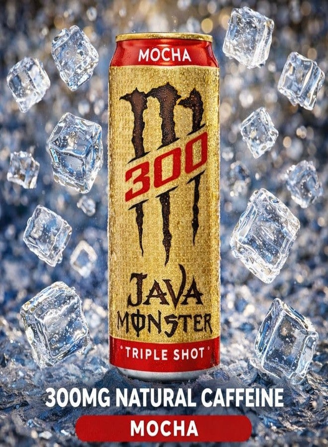 Monster Java 300 Triple Shot Mocha Coffee Drink (Pack Of 3) - 443ml Can By COUGAR | High Caffeine Energy | Rich Mocha Coffee with Chocolate Notes | Ready to Drink Energy Beverage | Boost, Focus & Performance - (Imported-USA) - Image 3