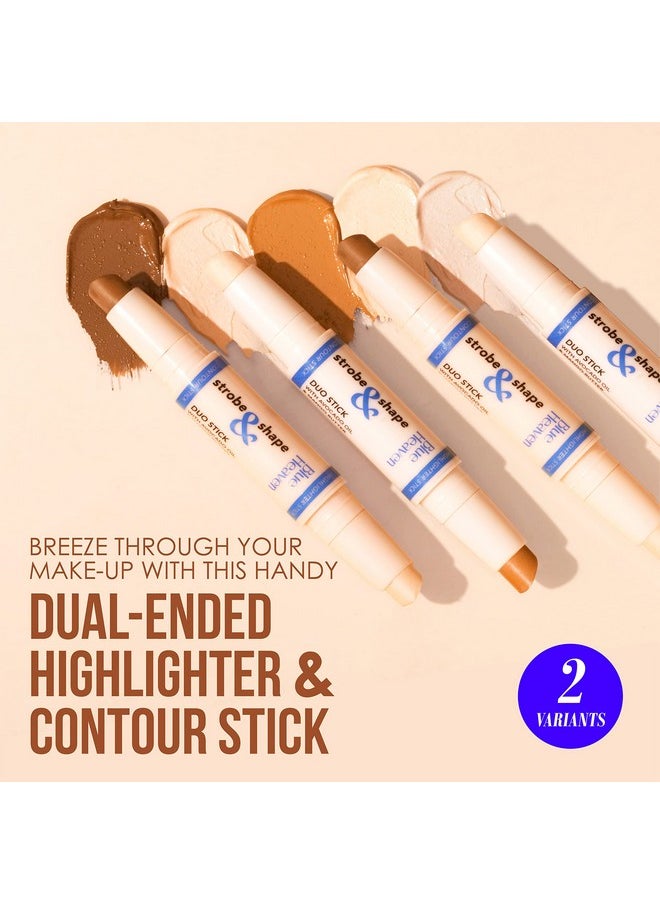 Blue Heaven - Strobe & Shape, Highlighter And Contouring Duo Stick, Fairy Light (Fair To Medium), 8Gm, Hydration With Mango Butter & Apricot Oil - Image 1