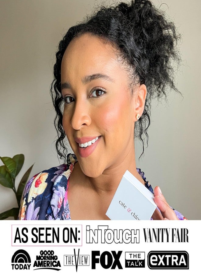 كايت آند كلوي أقراط روث من كيت آند كلوي، مطلية بالذهب الأبيض عيار 18 قيراطًا، مرصعة بكريستالات ألماس صناعية مستديرة القطع، مجوهرات أنيقة للنساء، هدية مثالية لها في عيد الميلاد، أو عيد ميلادها، أو ذكرى زواجها. - Image 3