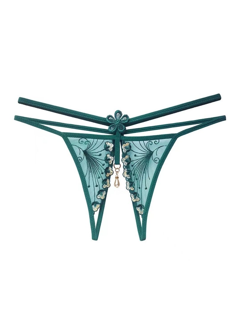 Zeemey - Zeemey 6 Pack Womens Charming Floral Lace Breathable Stretch G-String Thongs Panties Underwear Low Rise T-Back Underpants - Image 1