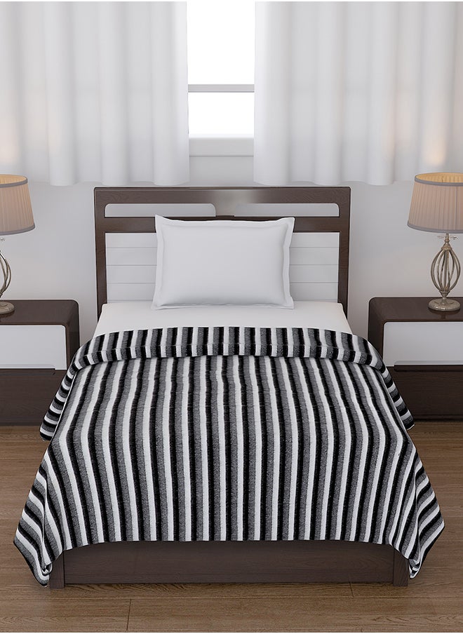 Status Contract All Season Multipurpose Polar Fleece/Summer AC Blanket/Single Bed Blanket/Light Weight Blanket, Black, 130 X 215 Cm  - Image 1