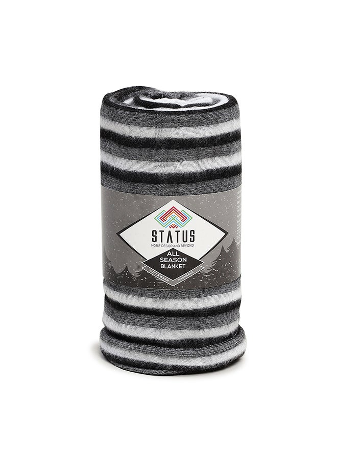 Status Contract All Season Multipurpose Polar Fleece/Summer AC Blanket/Single Bed Blanket/Light Weight Blanket, Black, 130 X 215 Cm  - Image 4