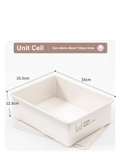 Generic Plastic Underwear Organizer, Stackable Underwear Storage Box with Dustproof Lid for Closet Wardrobe, 3PCS Socks Pants Bra Dispenser for Bedroom Cabinet, Drawer Dividers for Scarves Ties Cables  - Image 2