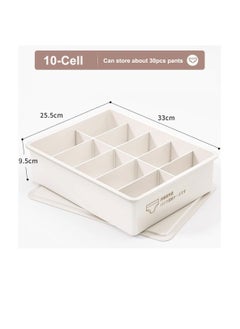 Generic Plastic Underwear Organizer, Stackable Underwear Storage Box with Dustproof Lid for Closet Wardrobe, 3PCS Socks Pants Bra Dispenser for Bedroom Cabinet, Drawer Dividers for Scarves Ties Cables  - Image 3