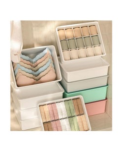 Generic Plastic Underwear Organizer, Stackable Underwear Storage Box with Dustproof Lid for Closet Wardrobe, 3PCS Socks Pants Bra Dispenser for Bedroom Cabinet, Drawer Dividers for Scarves Ties Cables  - Image 1