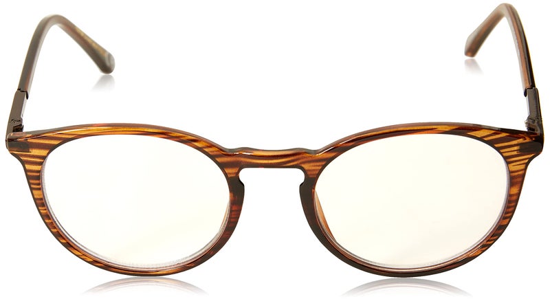 Foster Grant McKay Multifocus Round Reading Glasses  Brown/Transparent  48 mm + 1  1018255-100.COM - Image 2