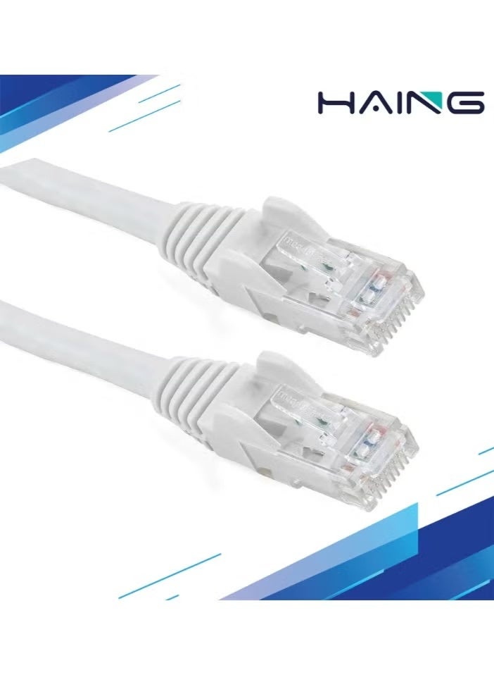 هينغ كابل إيثرنت عالي السرعة من نوع UTP CAT6 من هاينغ - 5 أمتار - أبيض - Image 3