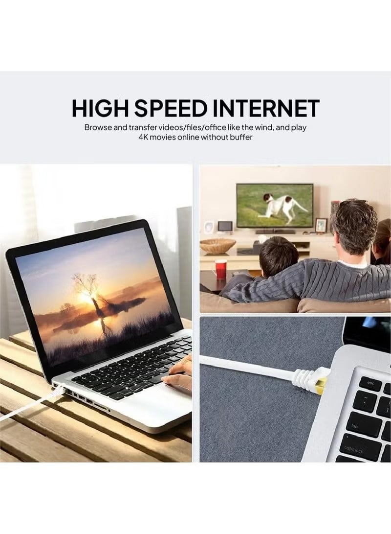 هينغ كابل إيثرنت عالي السرعة من نوع UTP CAT6 من هاينغ - 5 أمتار - أبيض - Image 5