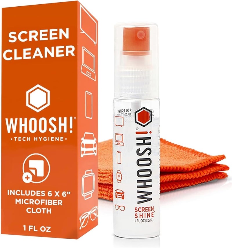 WHOOSH! Screen Shine Go - 30 mL Portable Screen Cleaner with Microfiber Cloth - Image 1