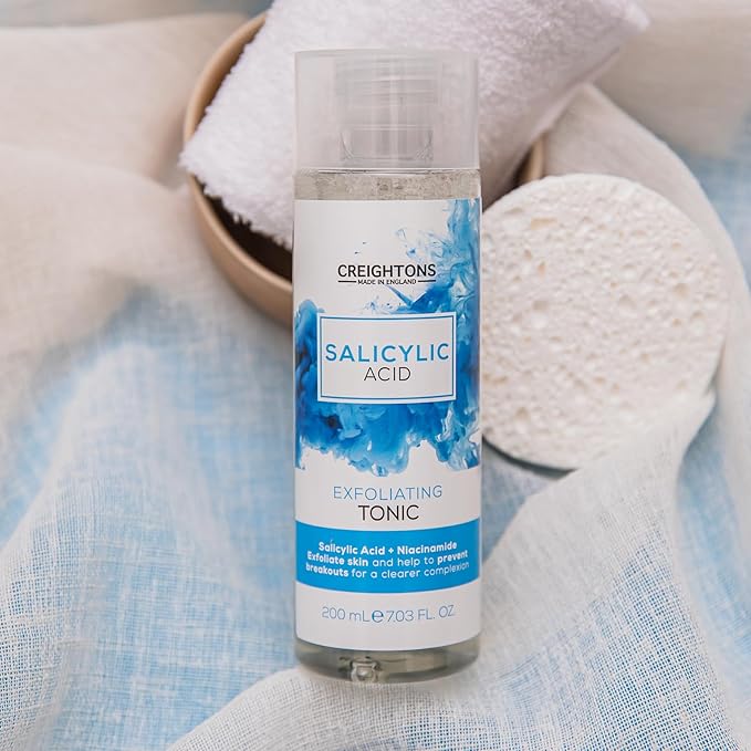 Creightons Salicylic Acid Exfoliating Tonic 200ml Reduces Blemishes Uneven Skin Tone Texture 1 Salicylic Acid 1 Niacinamide Dermatologically Tested Vegan CrueltyFree - Image 4