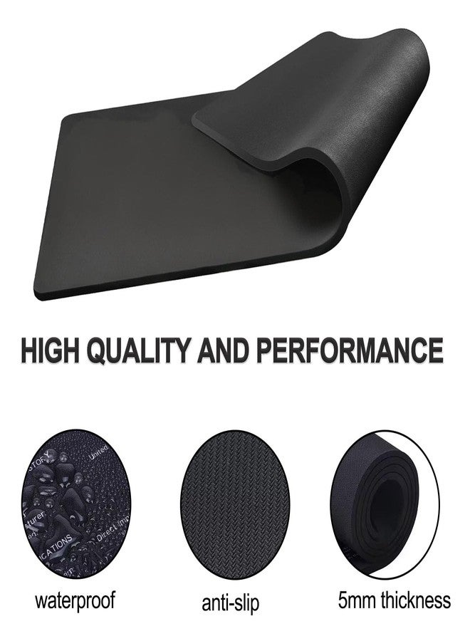 PQEUGOA Heavy Duty 5mm Thick Desk Mat, 35x16 Inch Large Desk Pad for Office & Gaming, 2X Thicker Ultra Comfort Table Protector, Prevents Scratches and Spills - Image 2