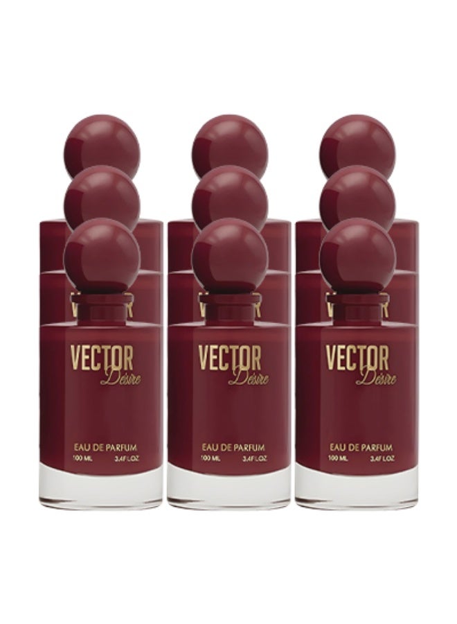 Vector 9 Pieces Vector Desire Perfume Red 100ml EDP - Image 1