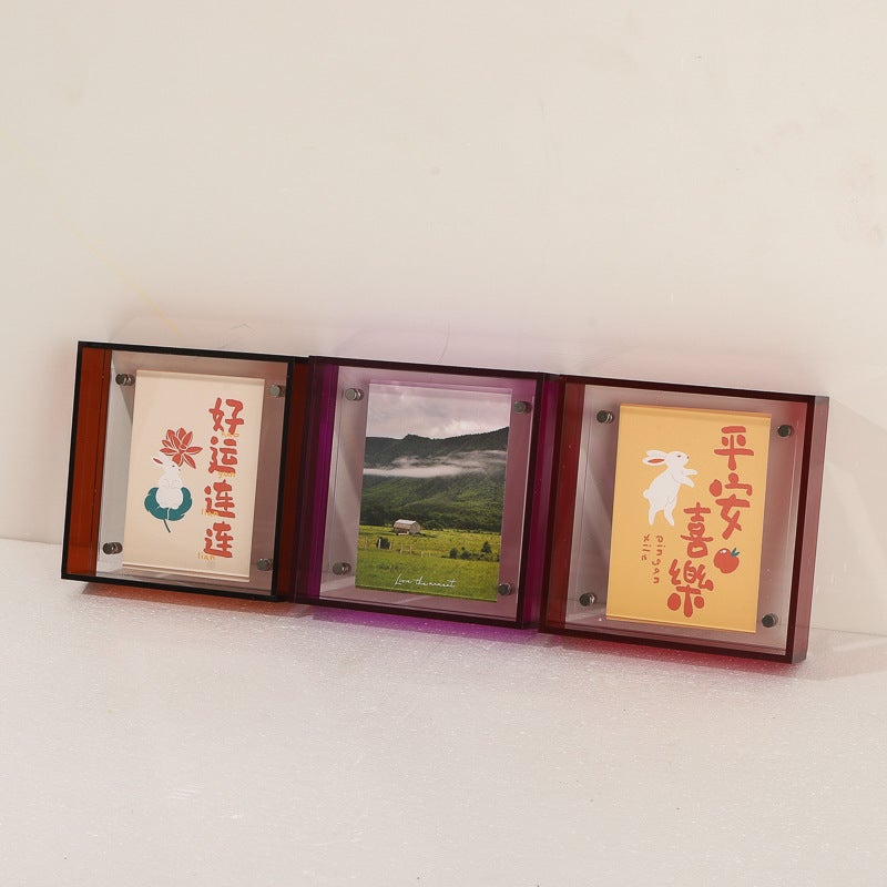 Acrylic Transparent Colorful Photo Frame – Customizable Wall Art for Exhibition - Image 4