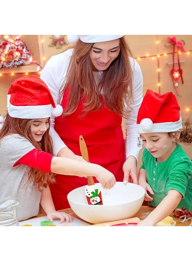 Christmas Baking Shovel Style 4 Silicone With Wooden Handle Kitchen Utensil Decor Gift - Image 4
