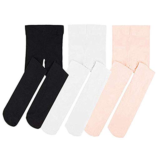 Stelle Girls Ballet Dance Students School Footed Tight (Toddler/Little Kid/Big Kid)(BP+WT+BK,6-8 Years) - Image 1