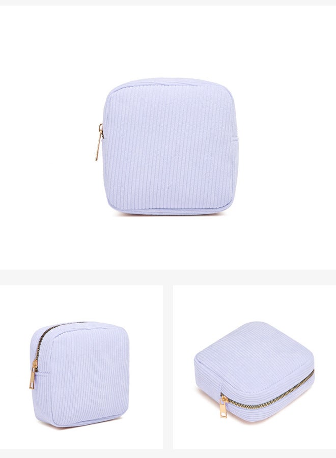 Playexen - Bolsa de periódico para adolescentes, bolsa de almacenamiento de servilletas sanitarias de pana, bolsas menstruales, soporte para tampón para cartera, A-lila, Bolsa de época - Image 1
