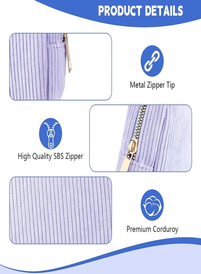Playexen - Bolsa de periódico para adolescentes, bolsa de almacenamiento de servilletas sanitarias de pana, bolsas menstruales, soporte para tampón para cartera, A-lila, Bolsa de época - Image 4